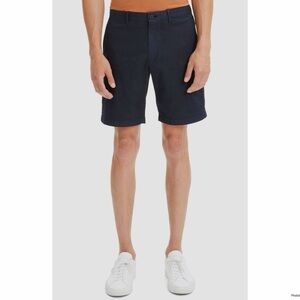 Theory Men Blue Zaine Patton Regular Fit Flat Front Chino Shorts Size 36 NWT